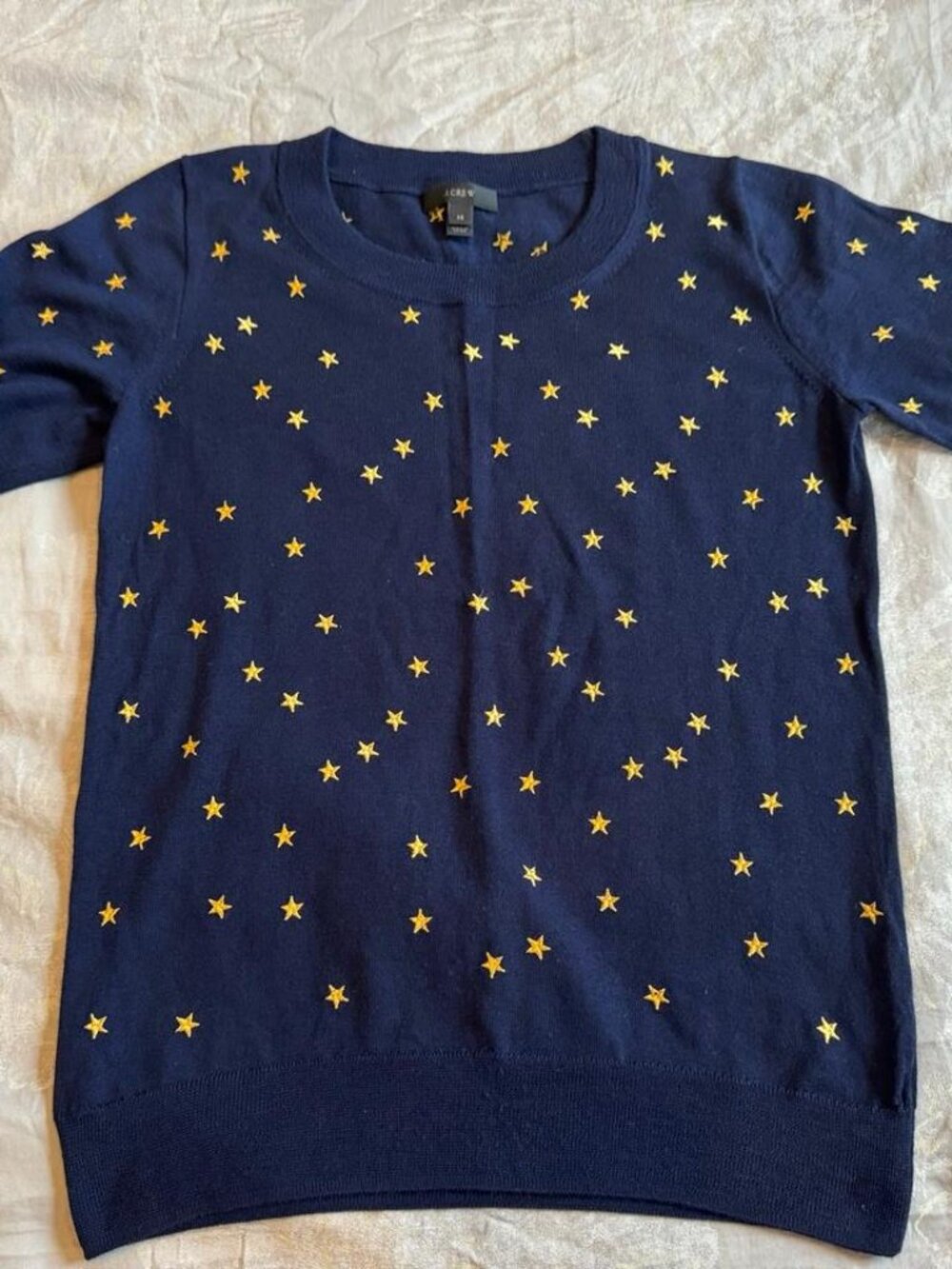 J.Crew 100% merino wool sweater embroidered